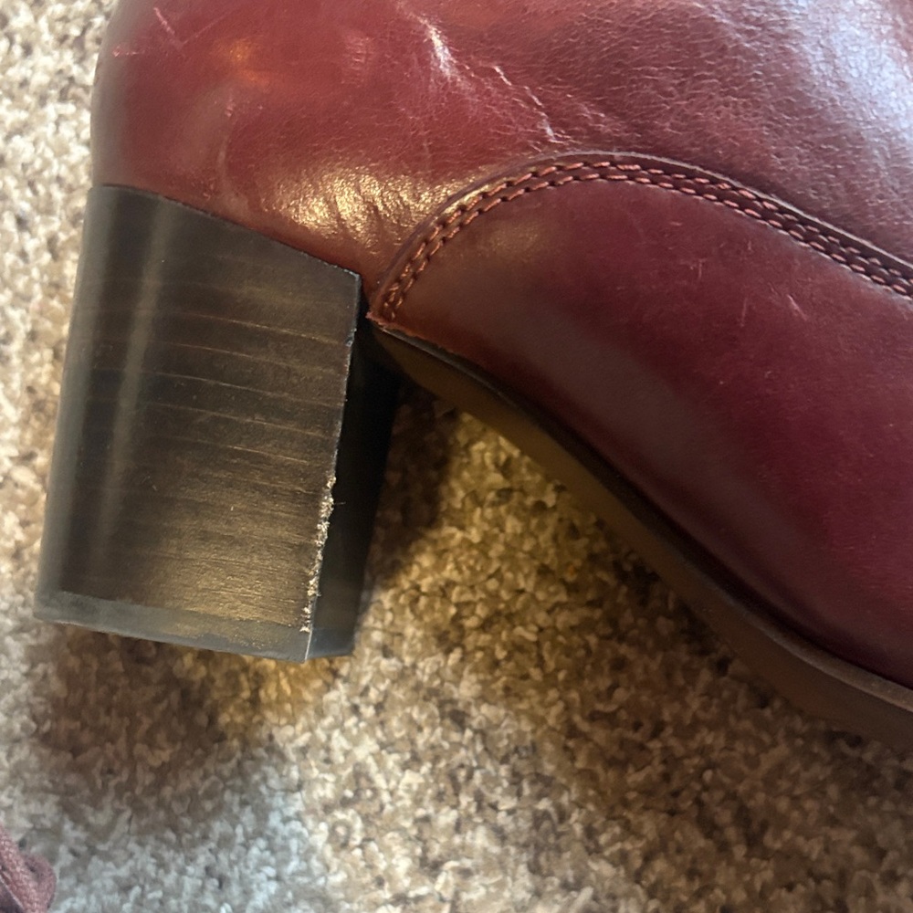 Patricia Nash Burgundy Lace-Up Heels - Picture 5 of 6